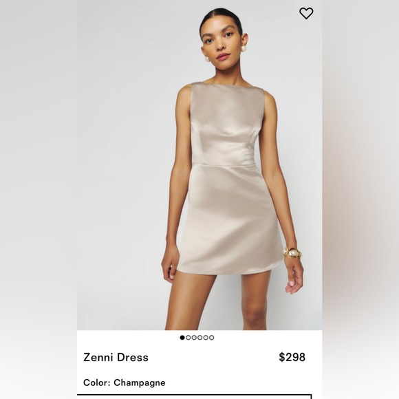 open lace back dress Reformation // Satin Zenni Mini Dress – VSP Consignment main image 1